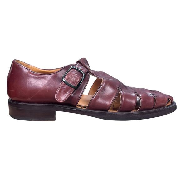 Vintage Mezlan Diablo Brown Leather Fisherman’s Sandals Size 9.5 main image 4